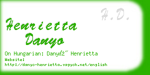 henrietta danyo business card